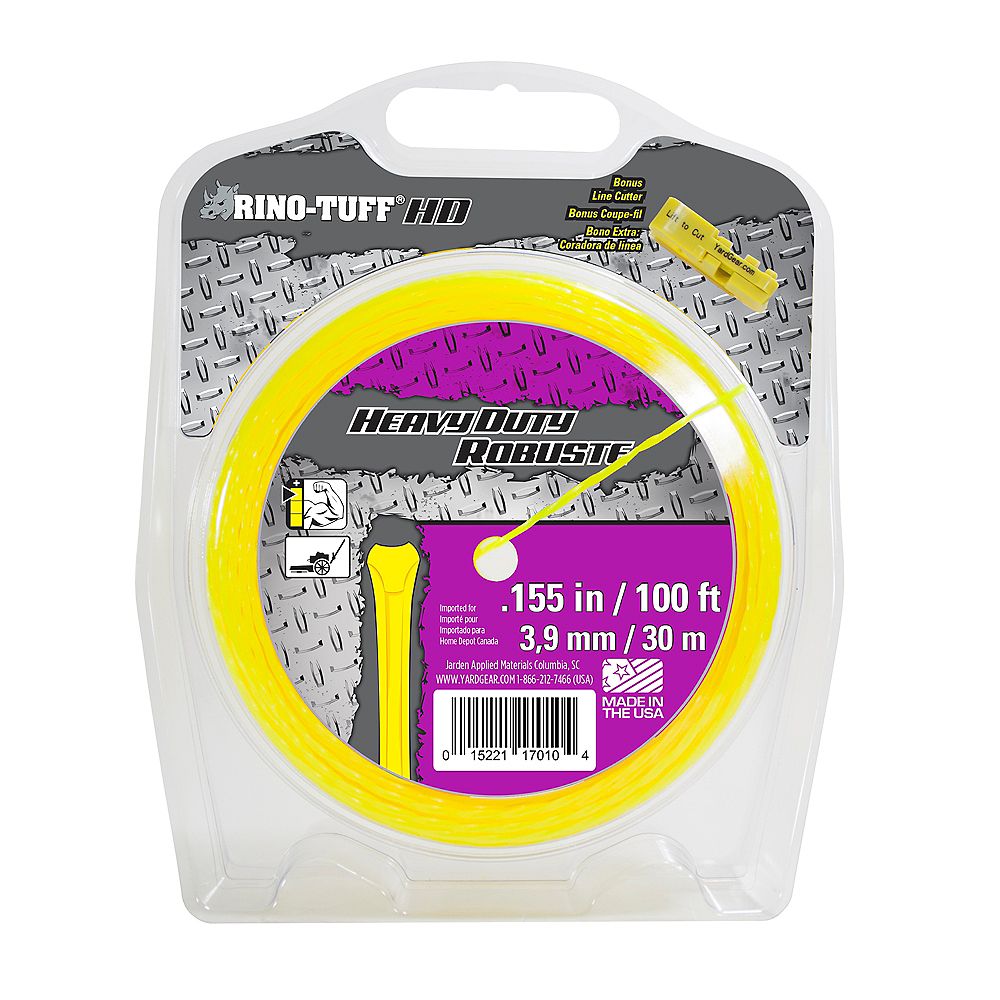 RinoTuff Universal .155inch x 100 ft. Heavy Duty Trimmer Line The