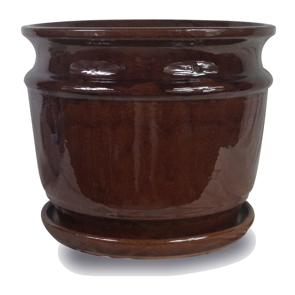 Trendspot 12inch Carafe Cognac Planter The Home Depot