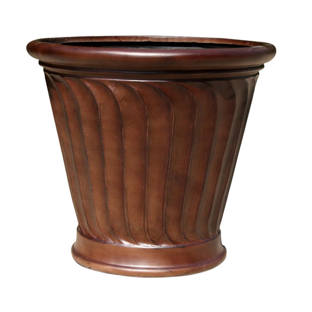 HDG Fiberglass Planter, Wood Colored 22 inches The Home Depot Canada