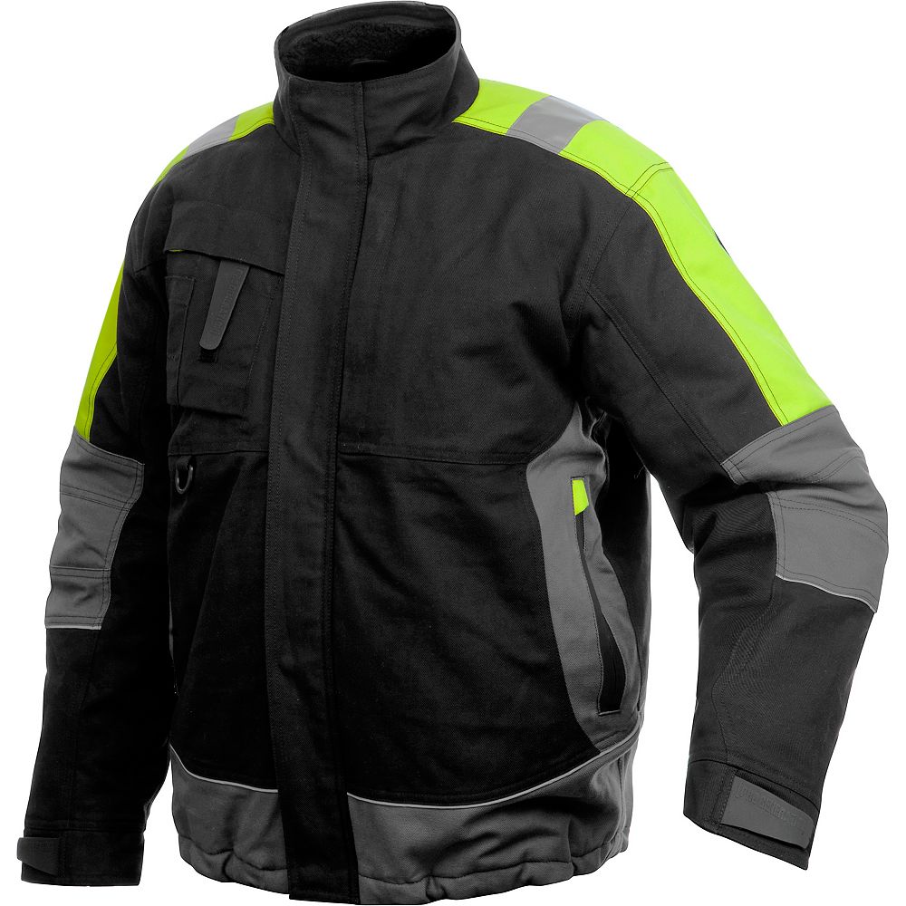 Projob Swedish Workwear MWinter Lined Vis Men's Work Jacket - Black ...