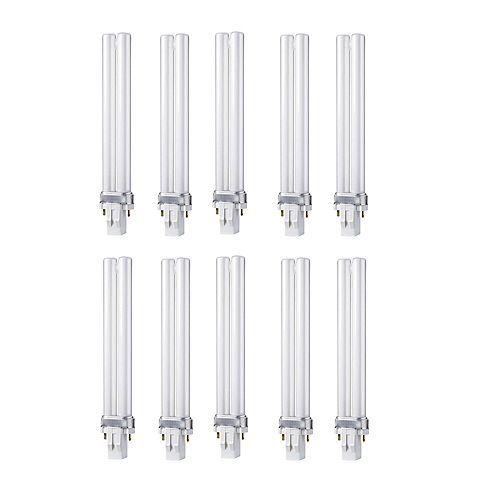 13W PL-S Warm White 2-Pin CFL Light Bulb (10-Pack)