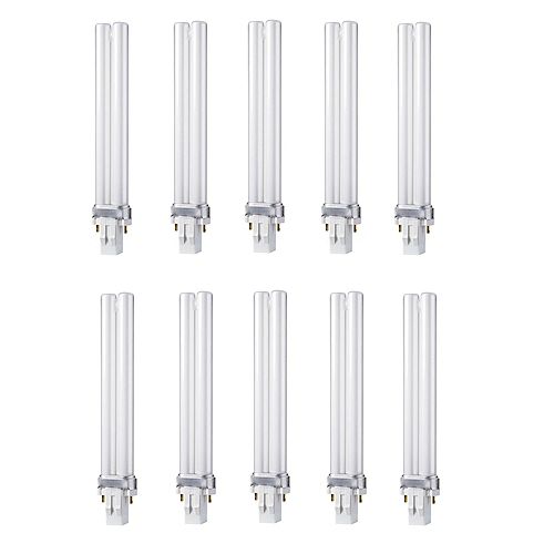 13W Cool White 2-pin PLS Compact Fluorescent Lamp (10-pack)