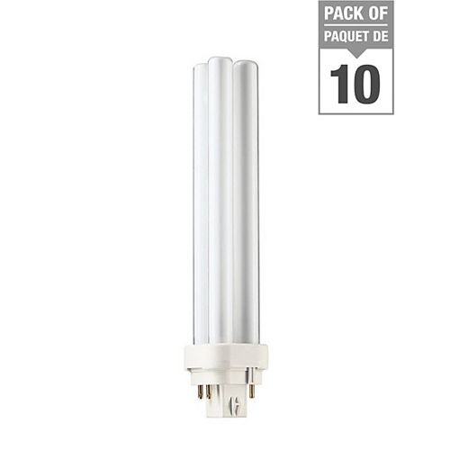 26W Neutral 4-pin PLC Compact Fluorescent Lamp (10-pack)