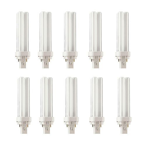 Philips 26W PL-C Cool White 2-Pin CFL Light Bulb (10-Pack)