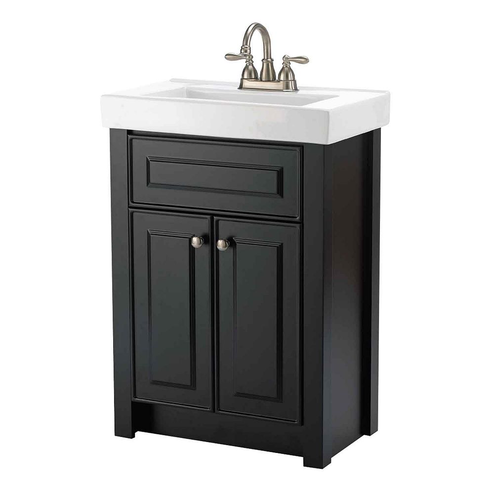 Magick Woods Keystone 24 Inch W 2 Door Freestanding Vanity In Dark Chocolate With Ceramic The Home Depot Canada Magick Woods Keystone 24 Inch W 2 Door Freestanding Vanity In Dark Chocolate With Ceramic The Home Depot Canada