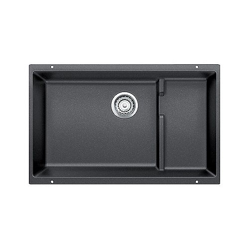 PRECIS CASCADE, Single Bowl Undermount Kitchen Sink, SILGRANIT Anthracite