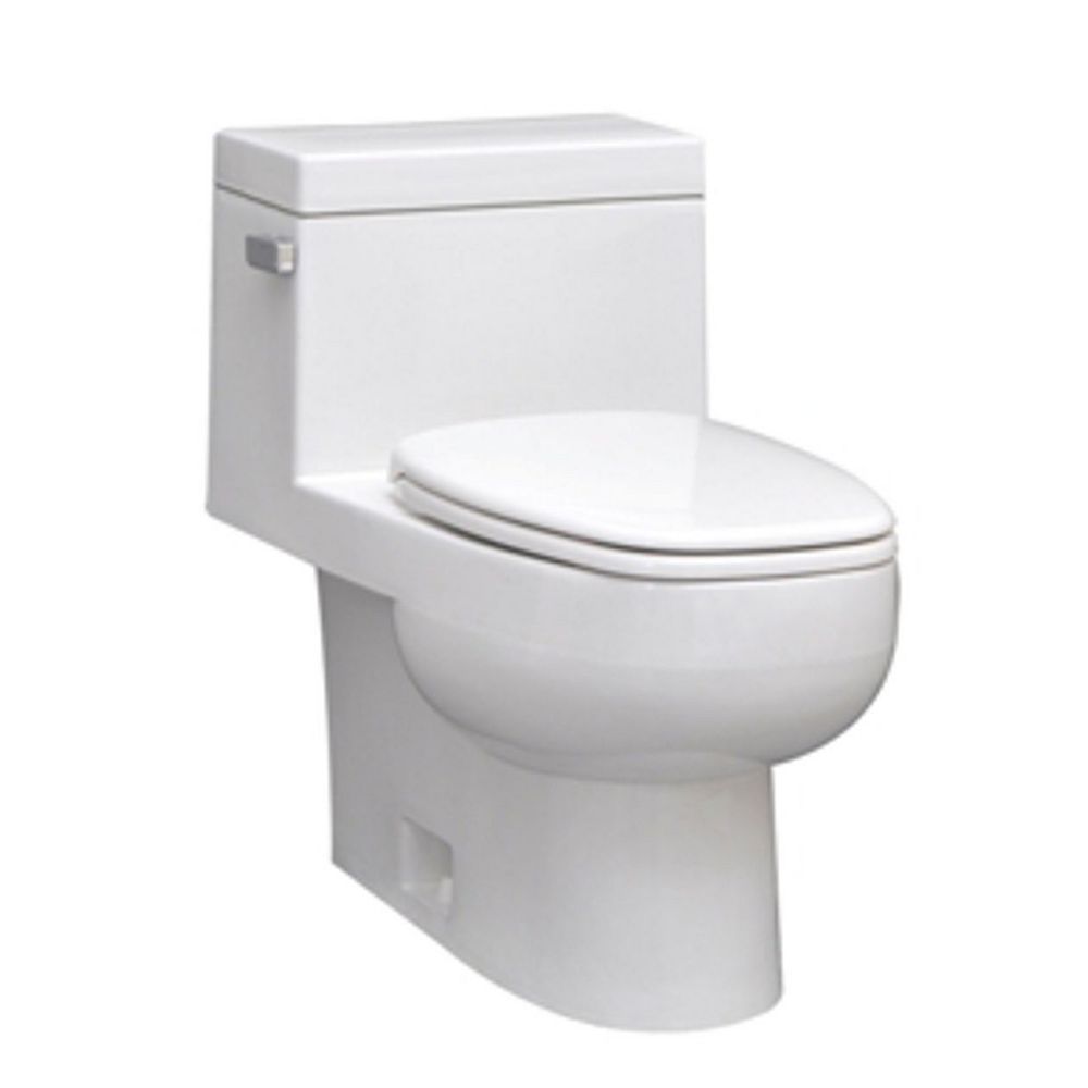 Icera The Vista 1Piece SingleFlush Elongated Bowl Toilet in White