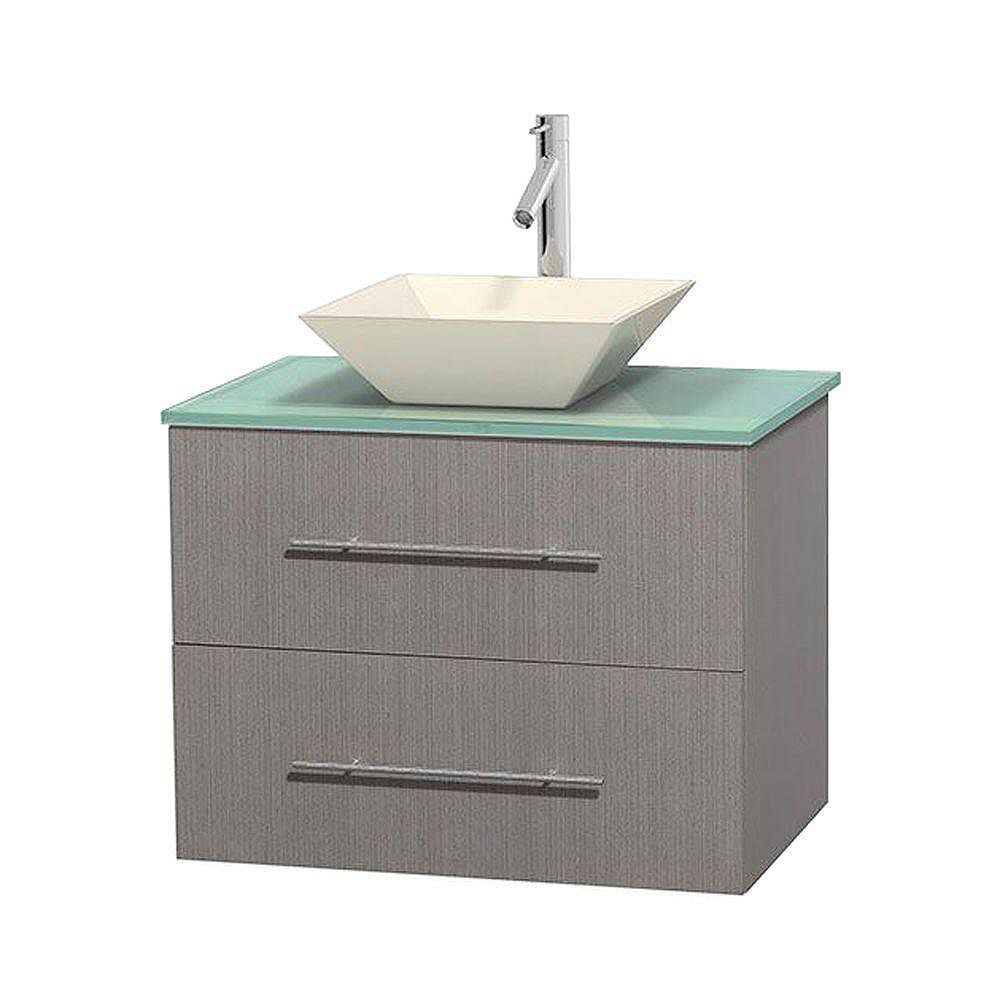 Wyndham Collection Centra 30-inch W 1-Drawer 1-Door Wall Mounted Vanity ...