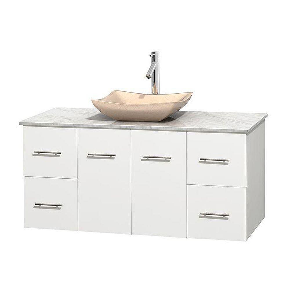 Wyndham Collection Centra 48-inch W 4-drawer 2-door Wall Mounted Vanity 