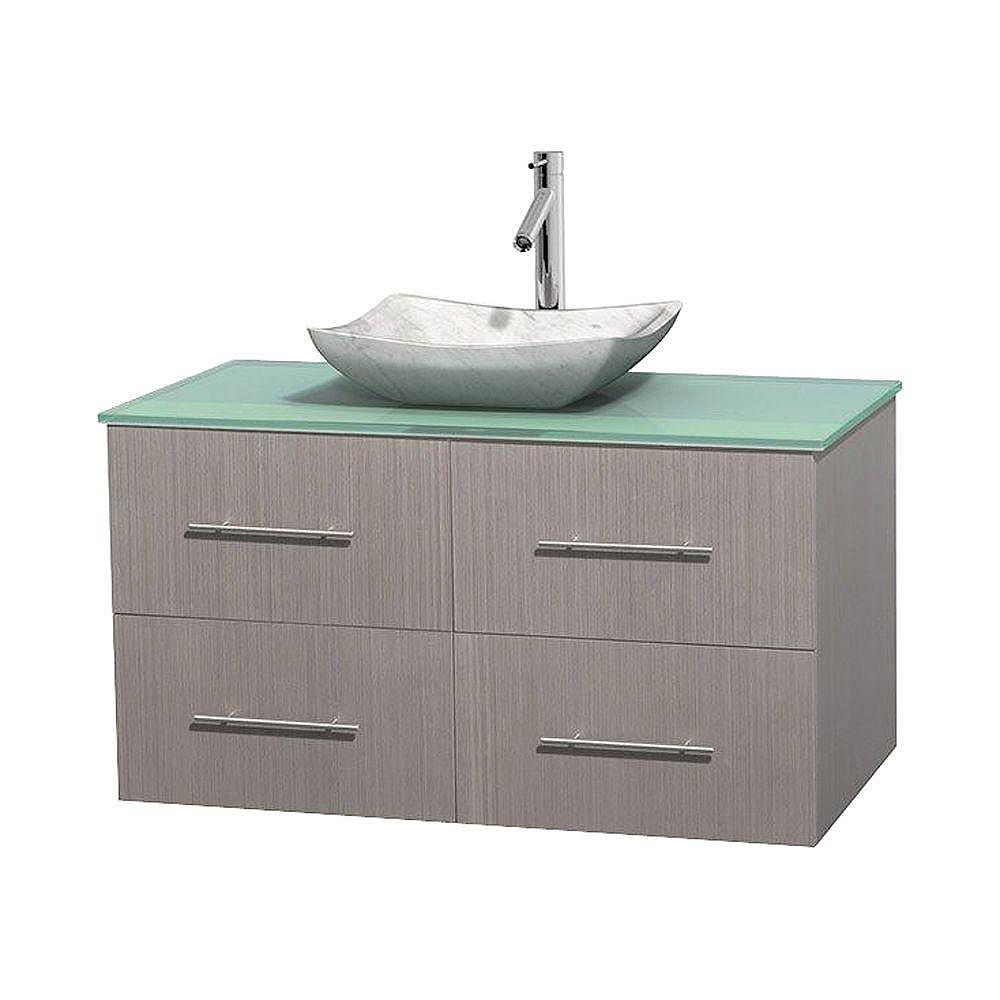 Wyndham Collection Centra 42-inch W 2-Drawer 2-Door Wall Mounted Vanity ...