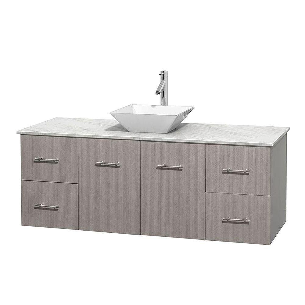 Wyndham Collection Centra 60-inch W 4-Drawer 2-Door Wall Mounted Vanity ...