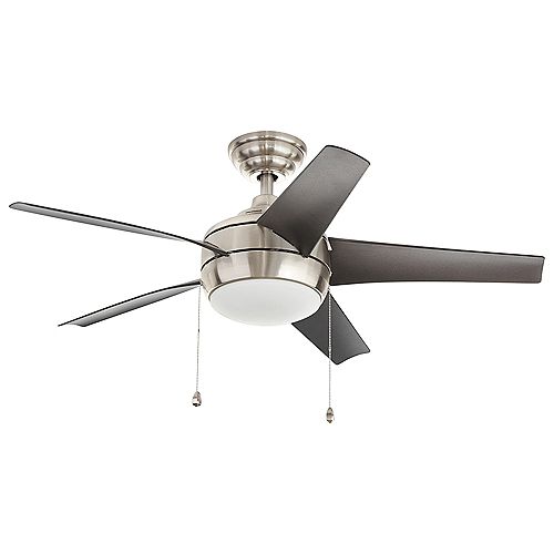 Windward 44-inch Brushed Nickel Ceiling Fan with LED Light