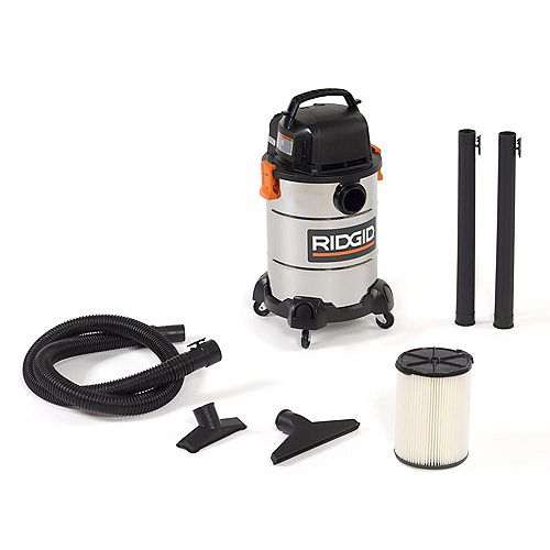 RIDGID 22.5 L (6 Gal.) 4.25 Peak HP Stainless Steel Wet Dry Vacuum