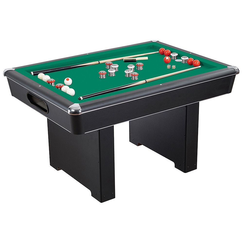 Hathaway Renegade 54 In Slate Bumper Pool Table For Family Game Rooms With Green Felt