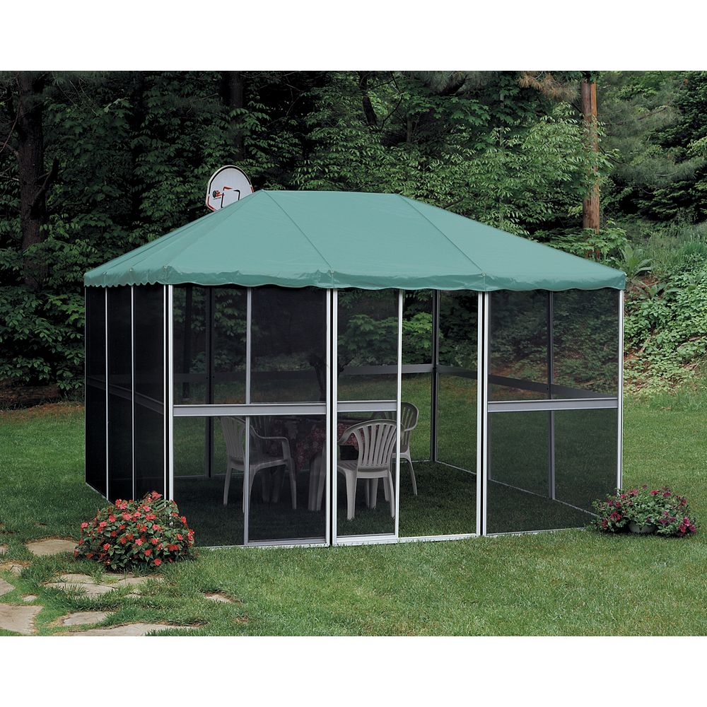 Gazebo Penguin 11 ft. 4inch x 11 ft. 4inch Square Gazebo in White