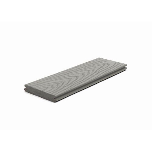 12 Ft. - Select Composite Capped Grooved Decking - Pebble Grey