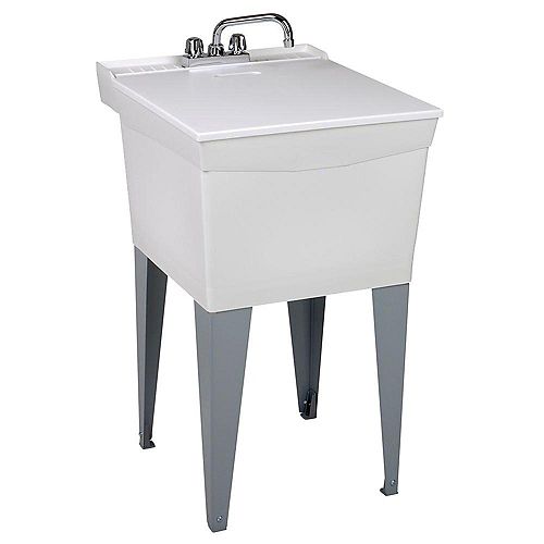 Utilatub Combo Laundry Tub with Faucet, Supply Lines, P-Trap