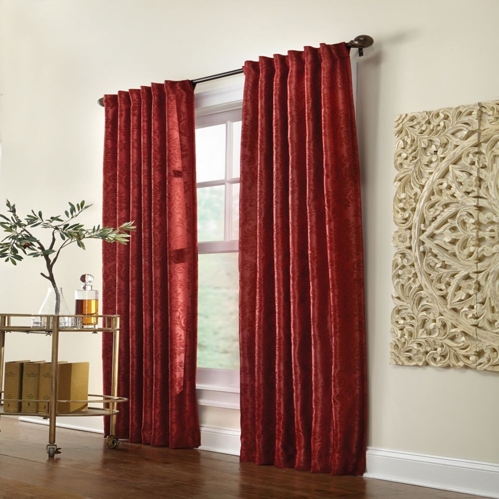 Red Curtains Blackout Sheer, Curtains At Home Depot