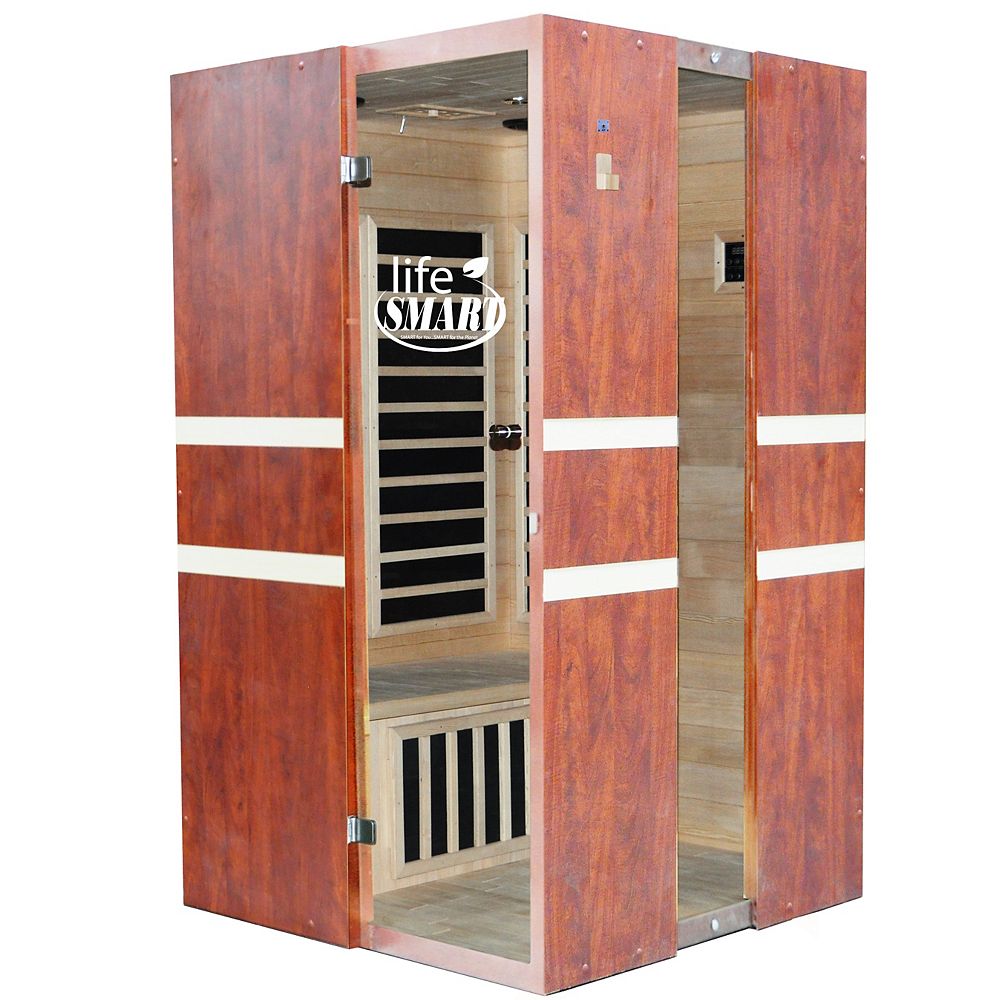 Lifesmart 2Person Euro Design Carbon Tech Sauna with Mp3 & Speakers