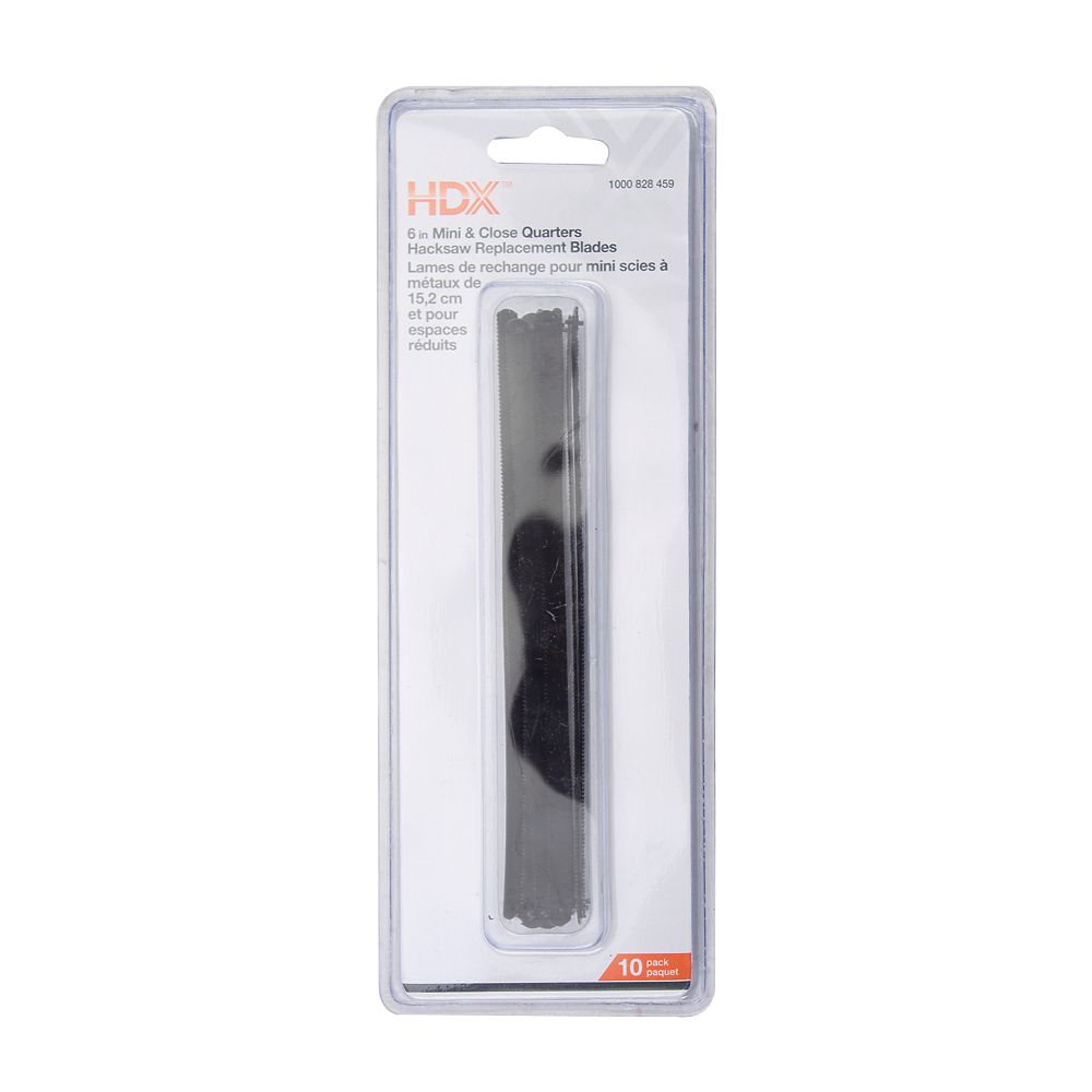 HDX 10Piece 6 inch. Mini Hacksaw Blades The Home Depot Canada