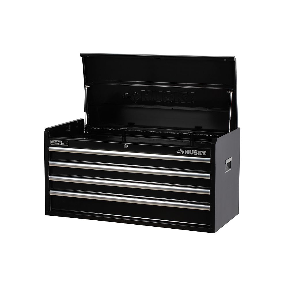 Husky 40inch 4Drawer Tool Storage Chest in Black The Home Depot Canada