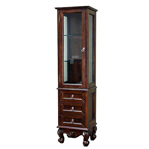 Bellaterra Bevington 18 In. Linen Cabinet in Walnut