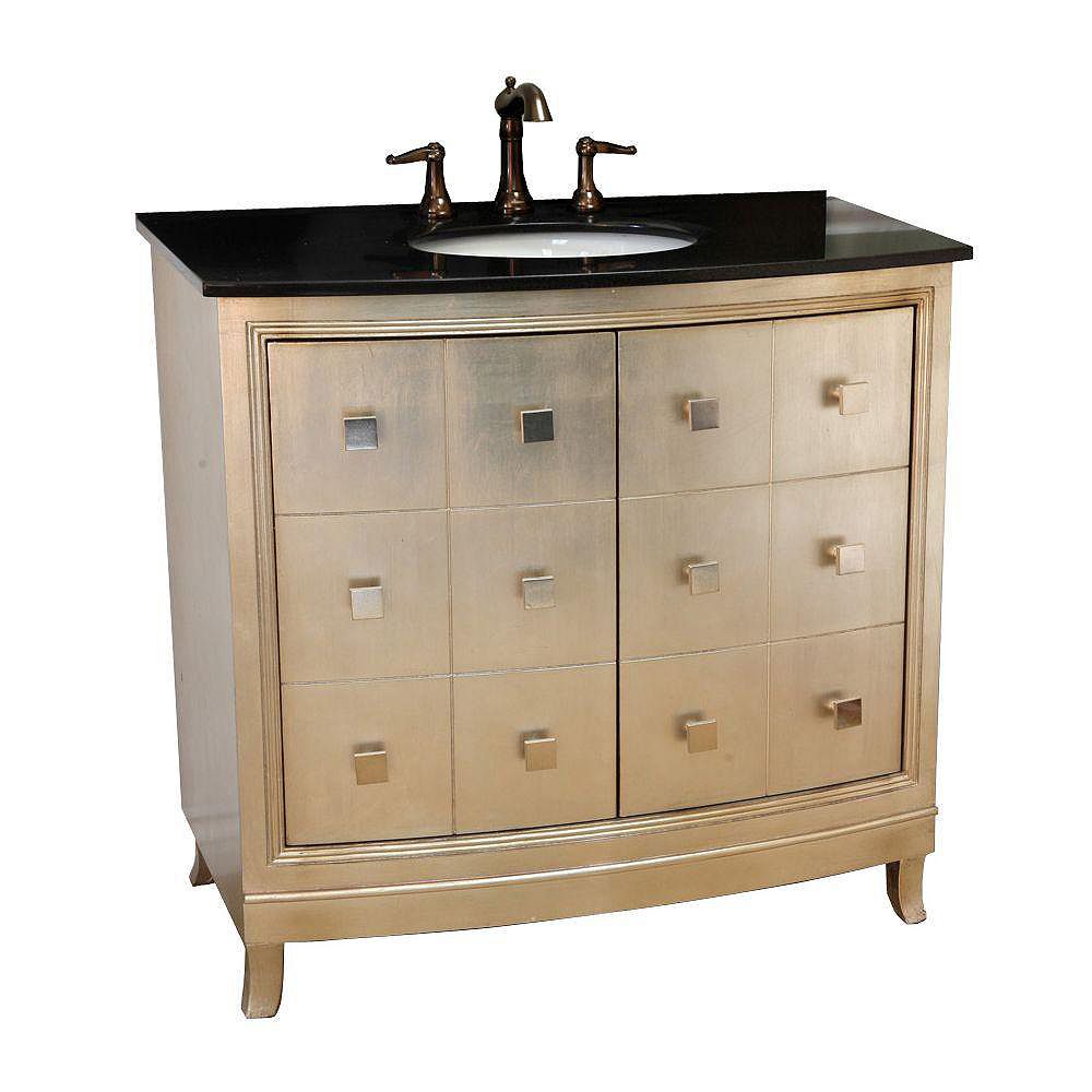 Bellaterra Doncaster 36inch W 2Door Freestanding Vanity in Gold With