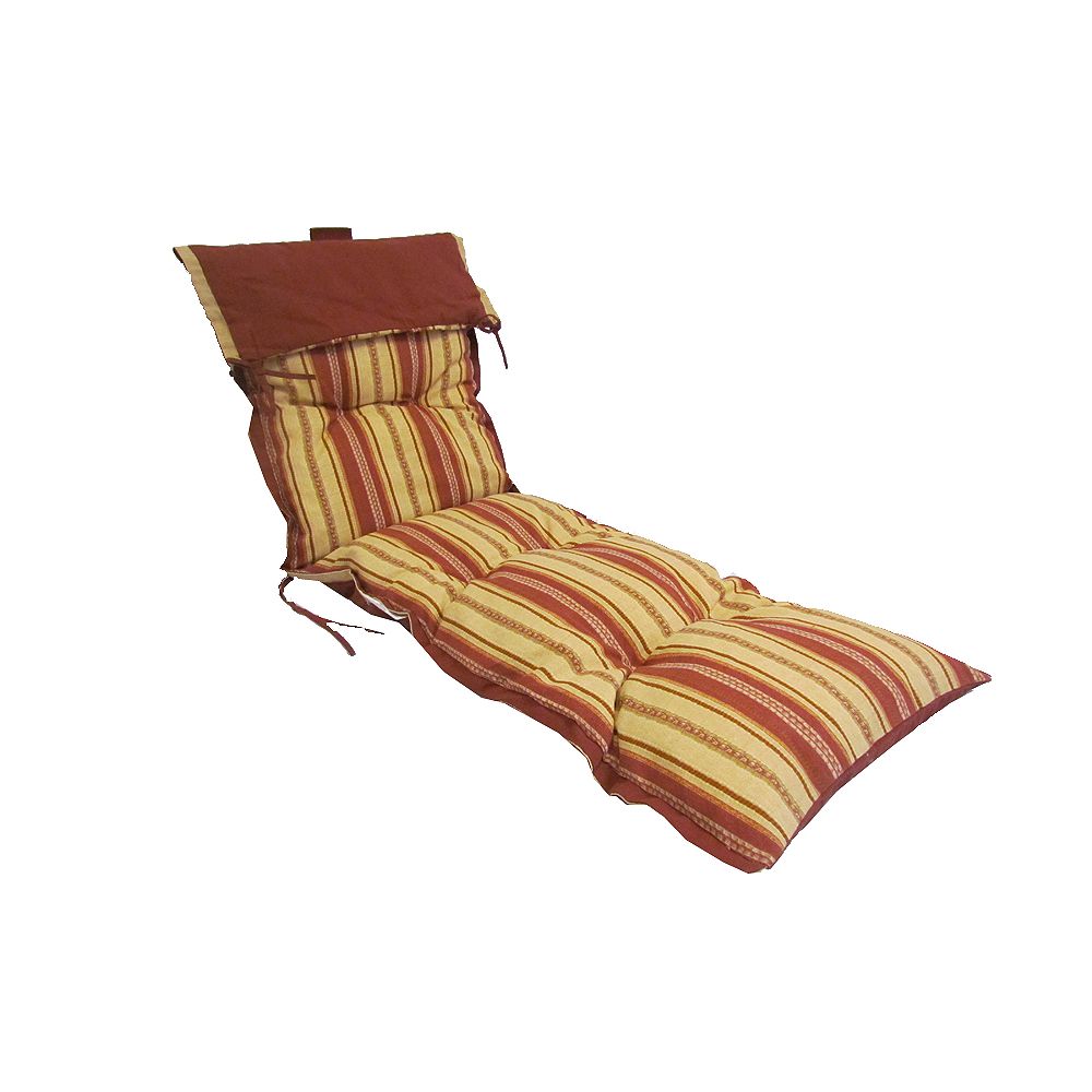 Bozanto Inc. Lounge Cushion Patio Chaise with Yellow Stripe The Home