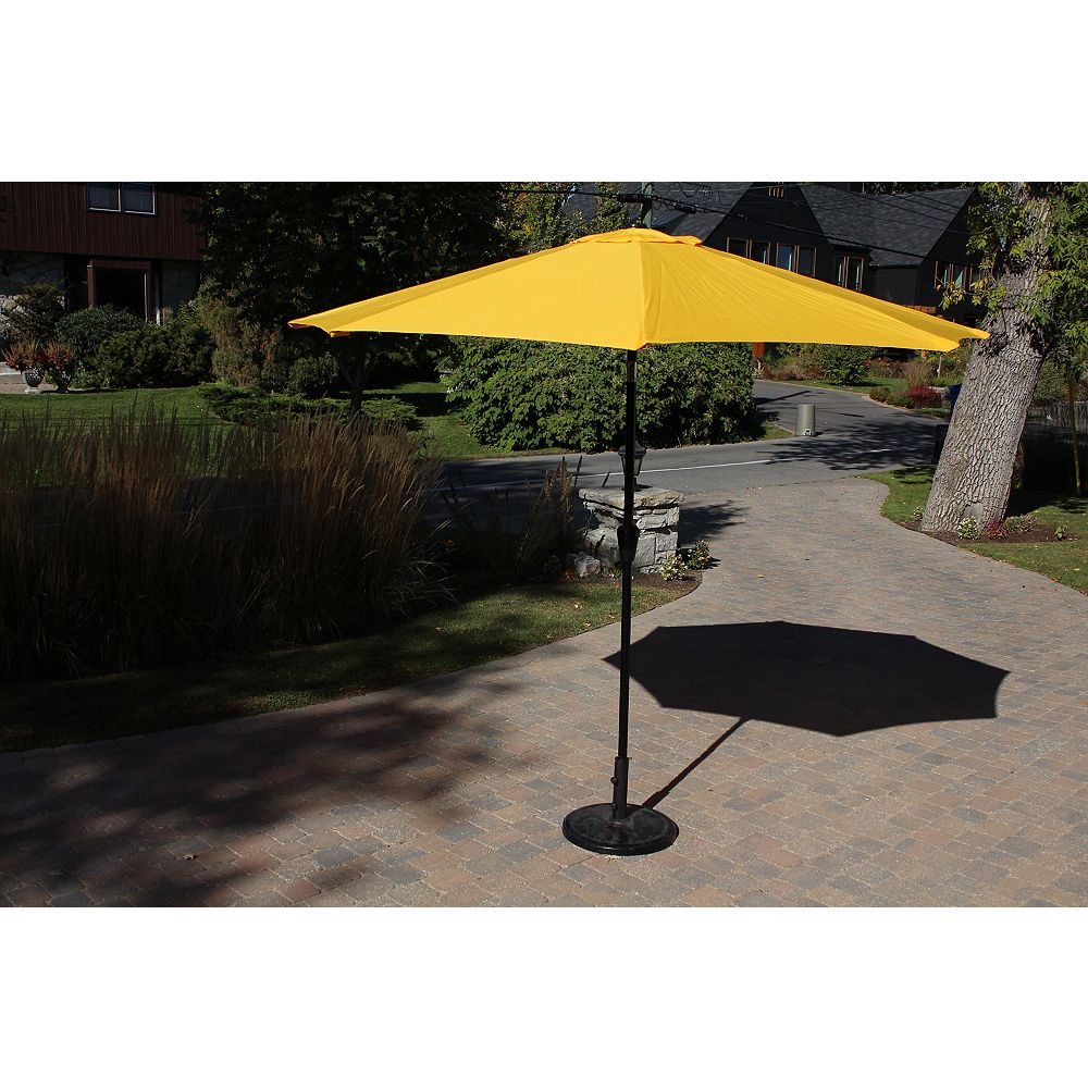 Henryka 9 Ft Market Umbrella In Yellow The Home Depot Canada