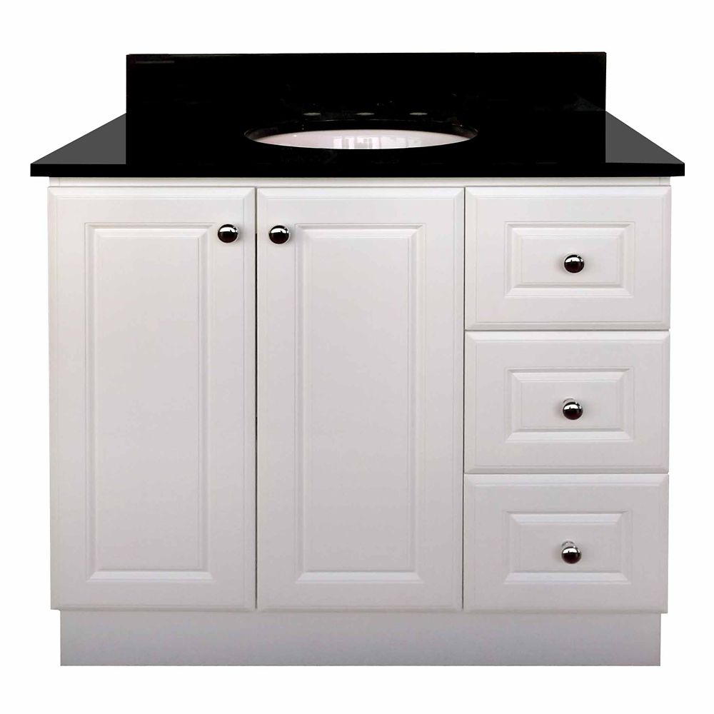 Magick Woods 36 Inch W 3 Drawer 2 Door Freestanding Vanity In White   P 1000829801 