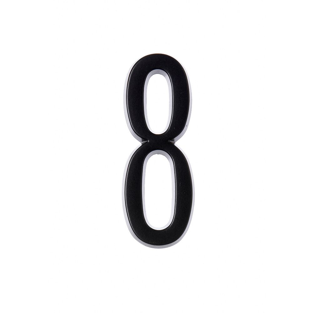 Hillman 4inch Black Adhesive House Number 8 1pc The Home Depot Canada