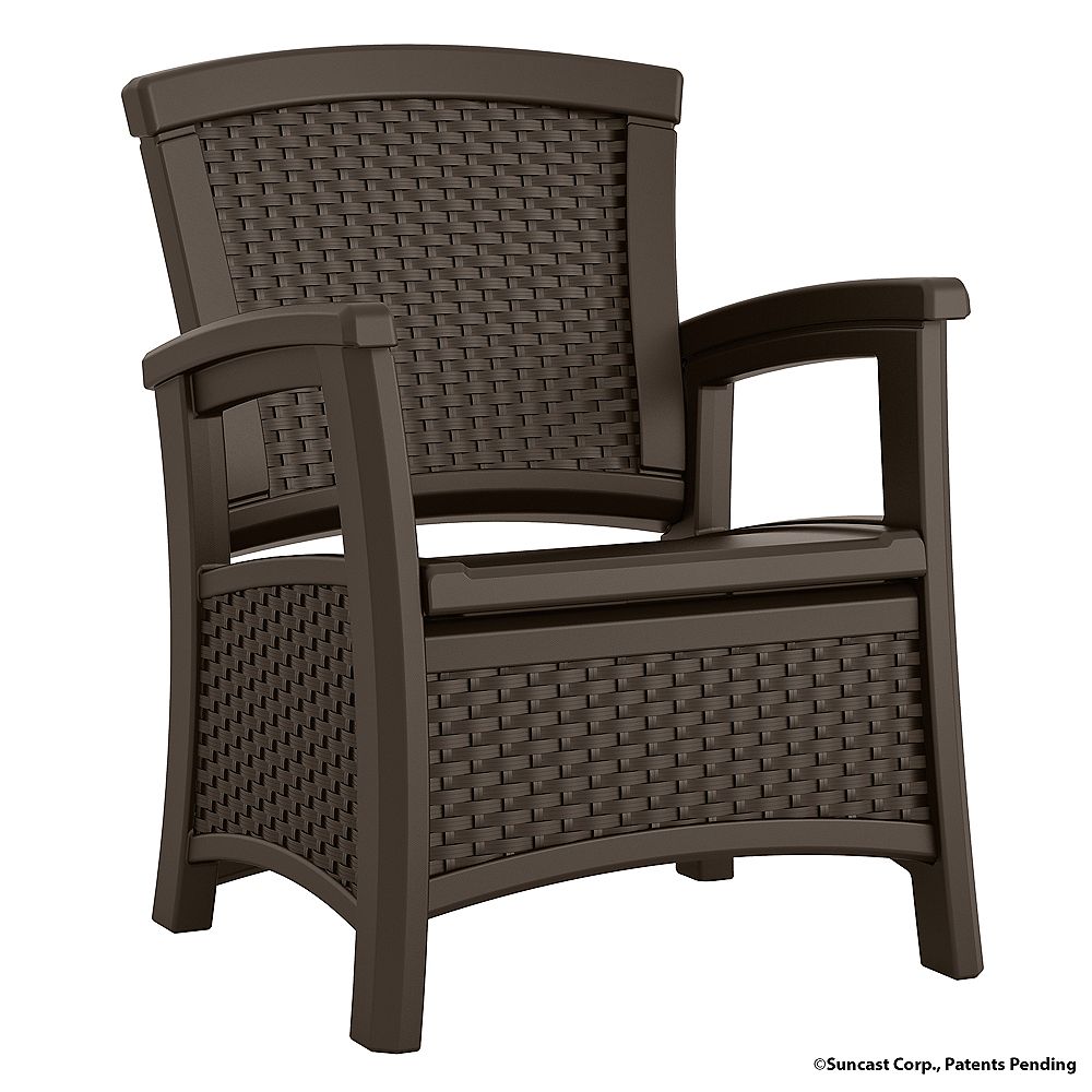 Suncast Outdoor Club Chair With Storage, Home Depot Outdoor Chairs Canada