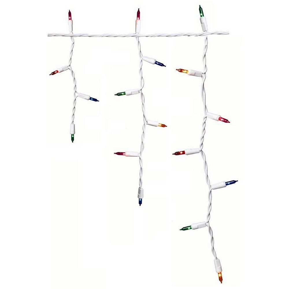 Home Accents 100Light MultiColour Mini Icicle Christmas Lights The