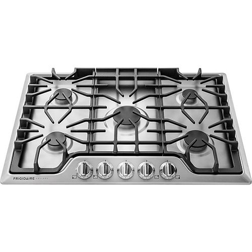 30-inch Gas Cooktop with 5 Sealed Burners in Stainless Steel