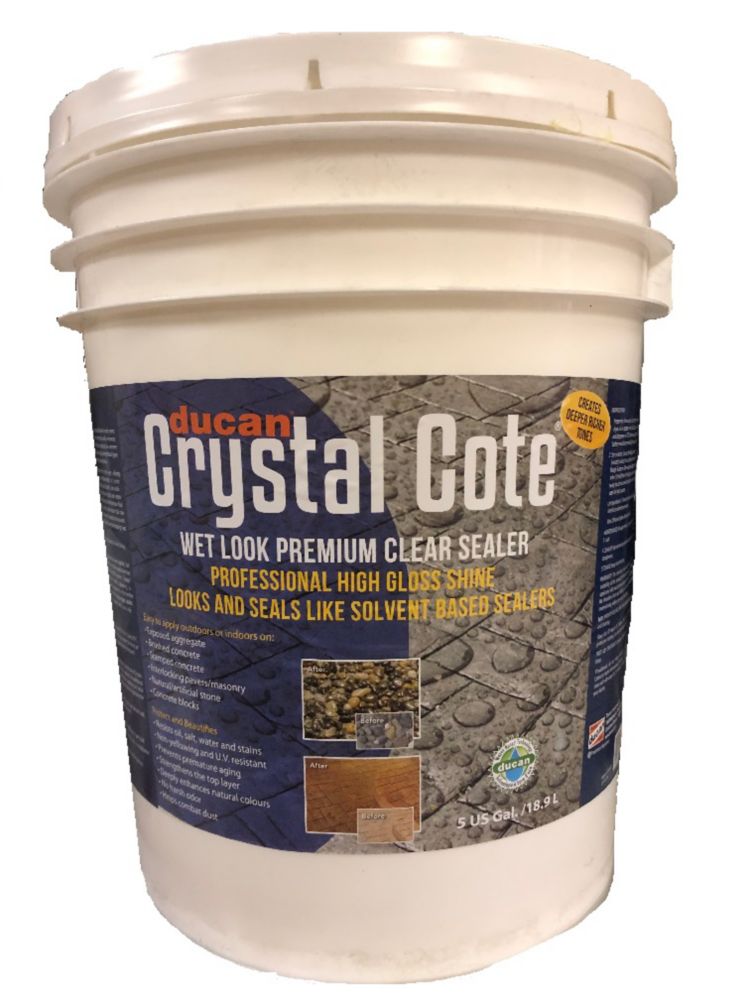 Ducan Crystal Cote Wet Look Look Concrete Sealer 18 9l The Home Depot Canada