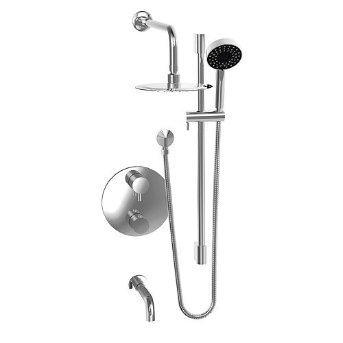 Thermostatic Rain Shower Faucet in Chrome