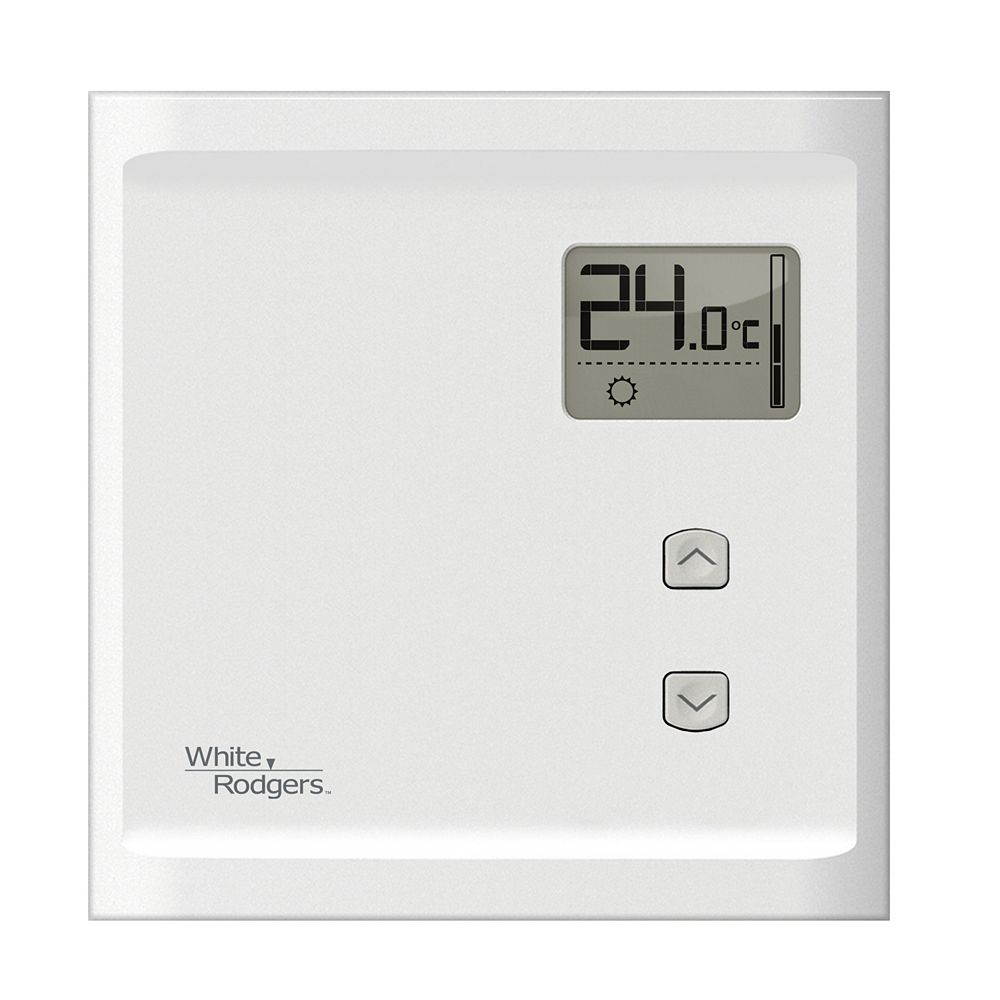 White Rodgers Digital Non Programmable Baseboard Thermostat Single Pole Heat Only The Home Depot Canada