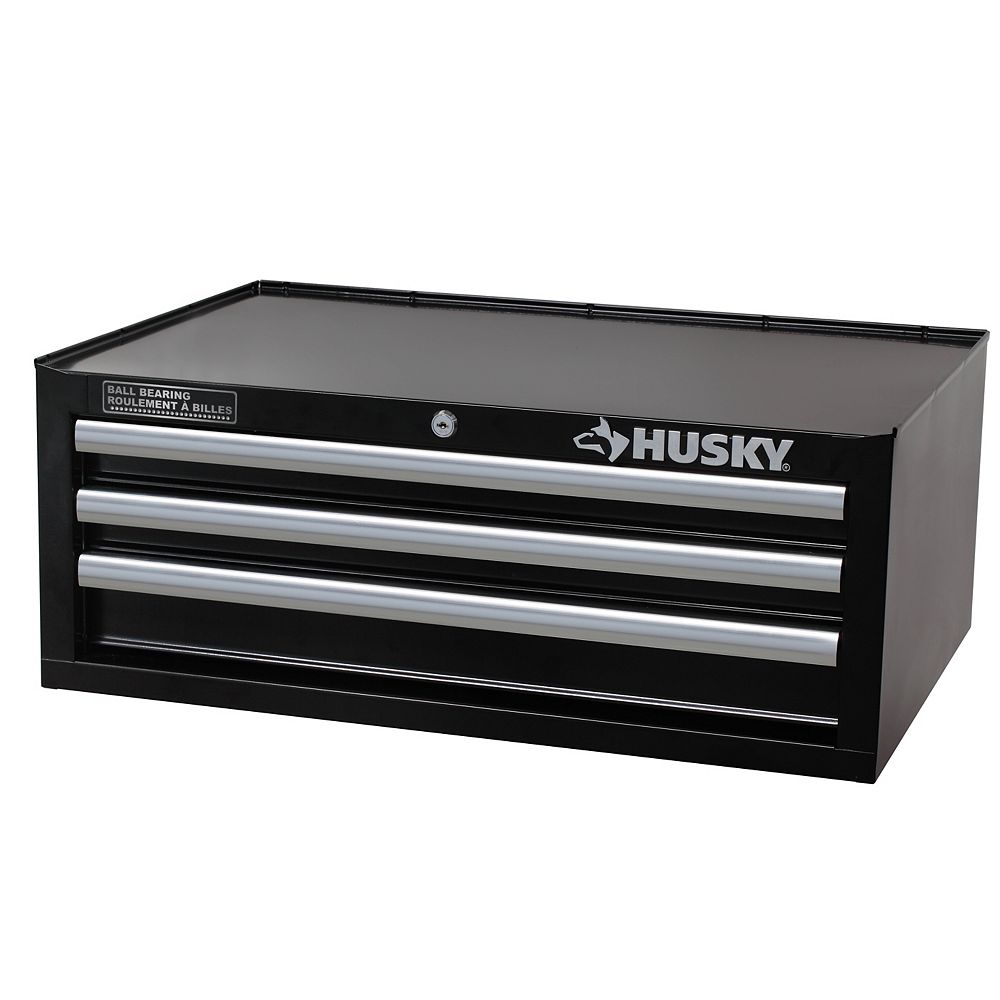 Husky 27inch 3Drawer Intermediate Tool Storage Chest in Gloss Black