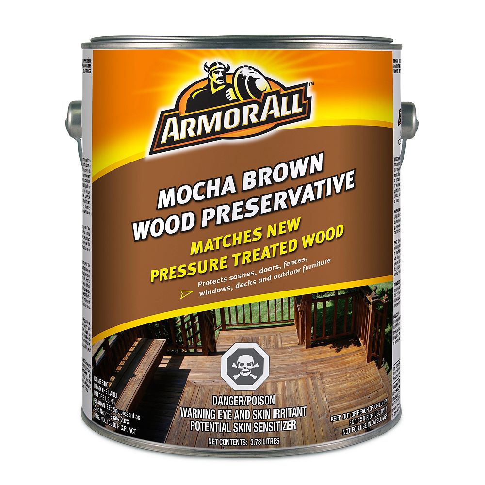 Armor All Mocha Brown Wood Preservative 3 78l The Home Depot Canada