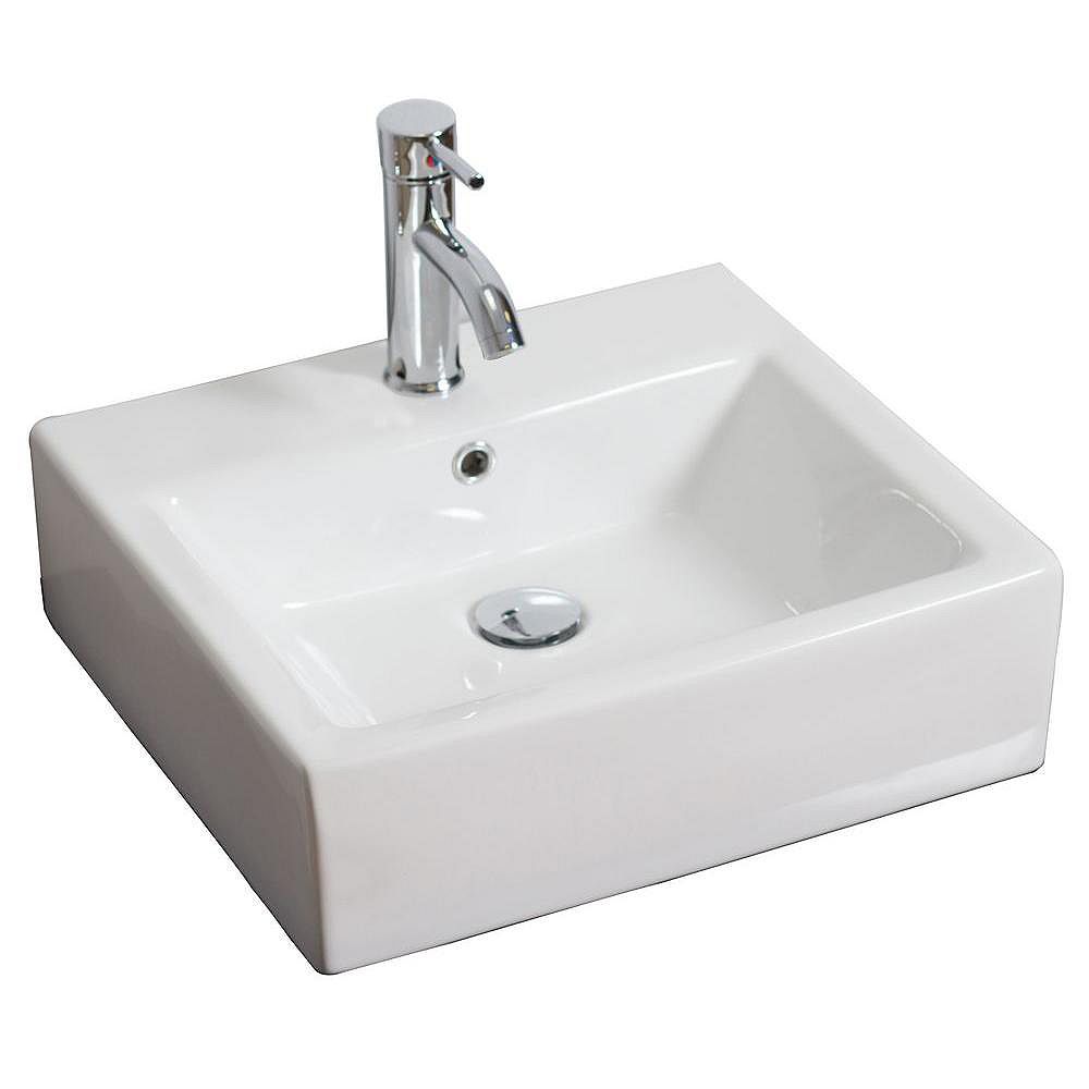 American Imaginations 20inch W x 18inch D Rectangular Vessel Sink in