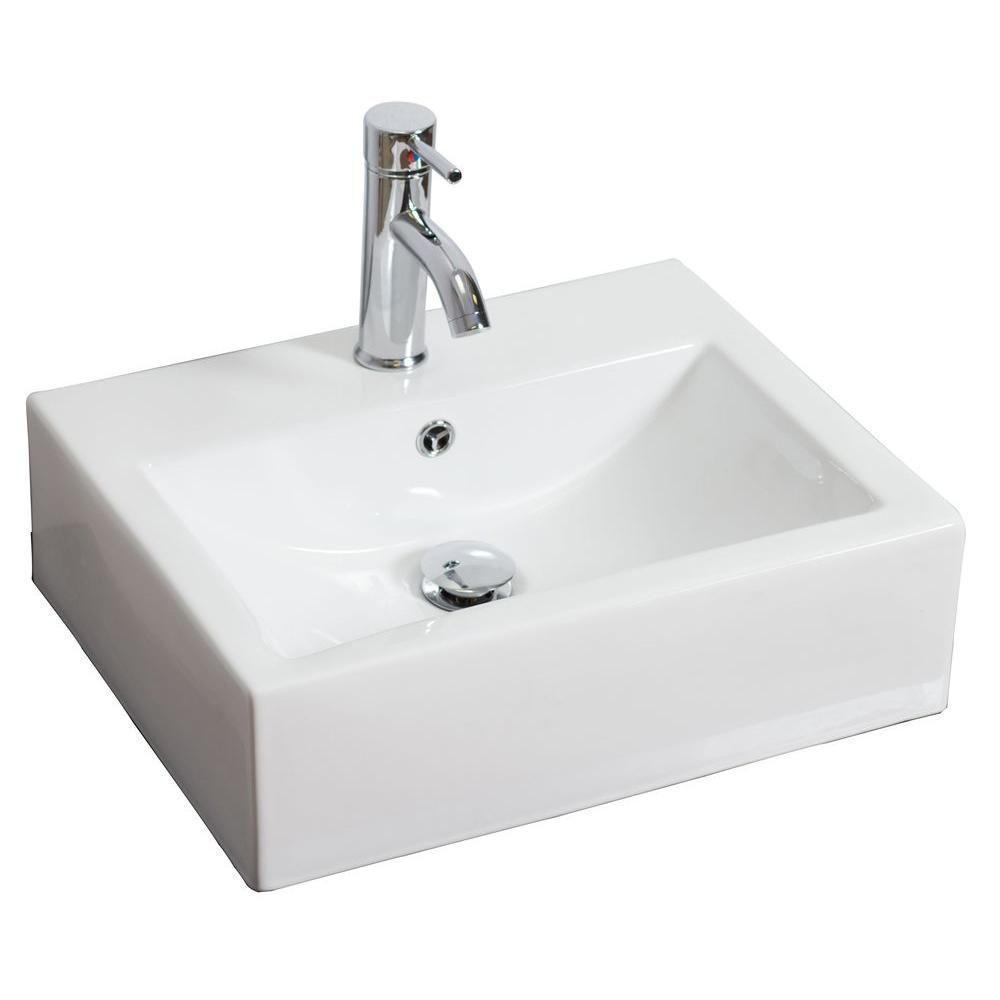 American Imaginations 20 1 2 Inch W X 16 Inch D Rectangular Vessel Sink   P 1000831688 