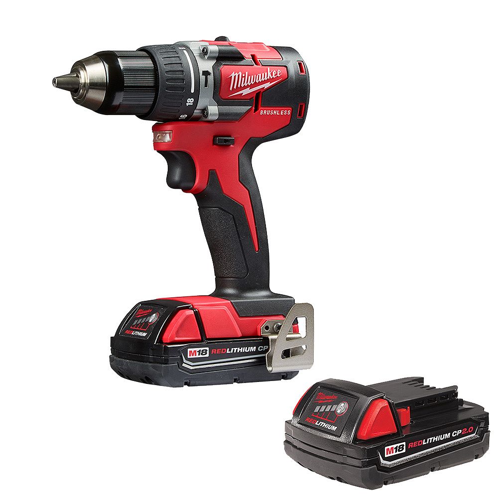 Milwaukee Tool M18 18V Lithium-Ion Brushless Cordless 1/2-Inch Compact ...