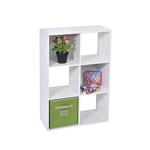 24-inch x 36-inch x 12-inch 6-Shelf Storage Console in White