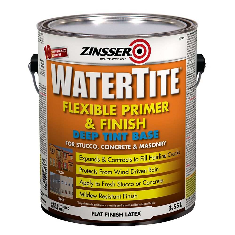 Zinsser Watertite Flexible Primer & Finish Deep Tint Base in Flat Latex