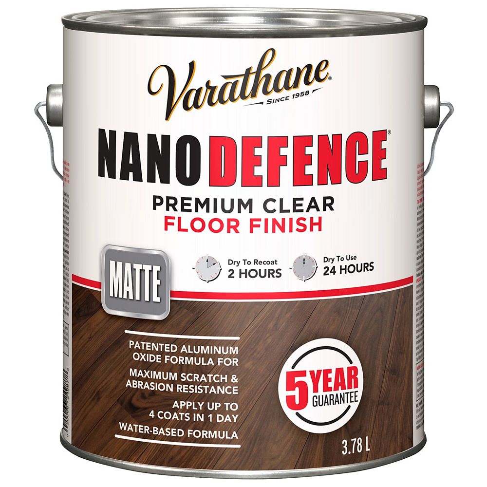 Varathane Nano Defence Premium Clear Floor Finish In Matte Clear, 3.78