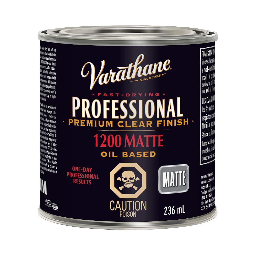 Varathane Professional Premium Clear Finish in Matte Clear, 236 mL The Home Depot Canada