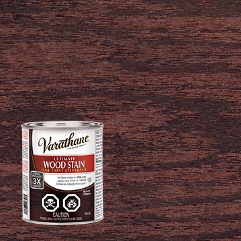 Varathane Ultimate Oil-Based Interior Wood Stain in Black Cherry, 946 ...