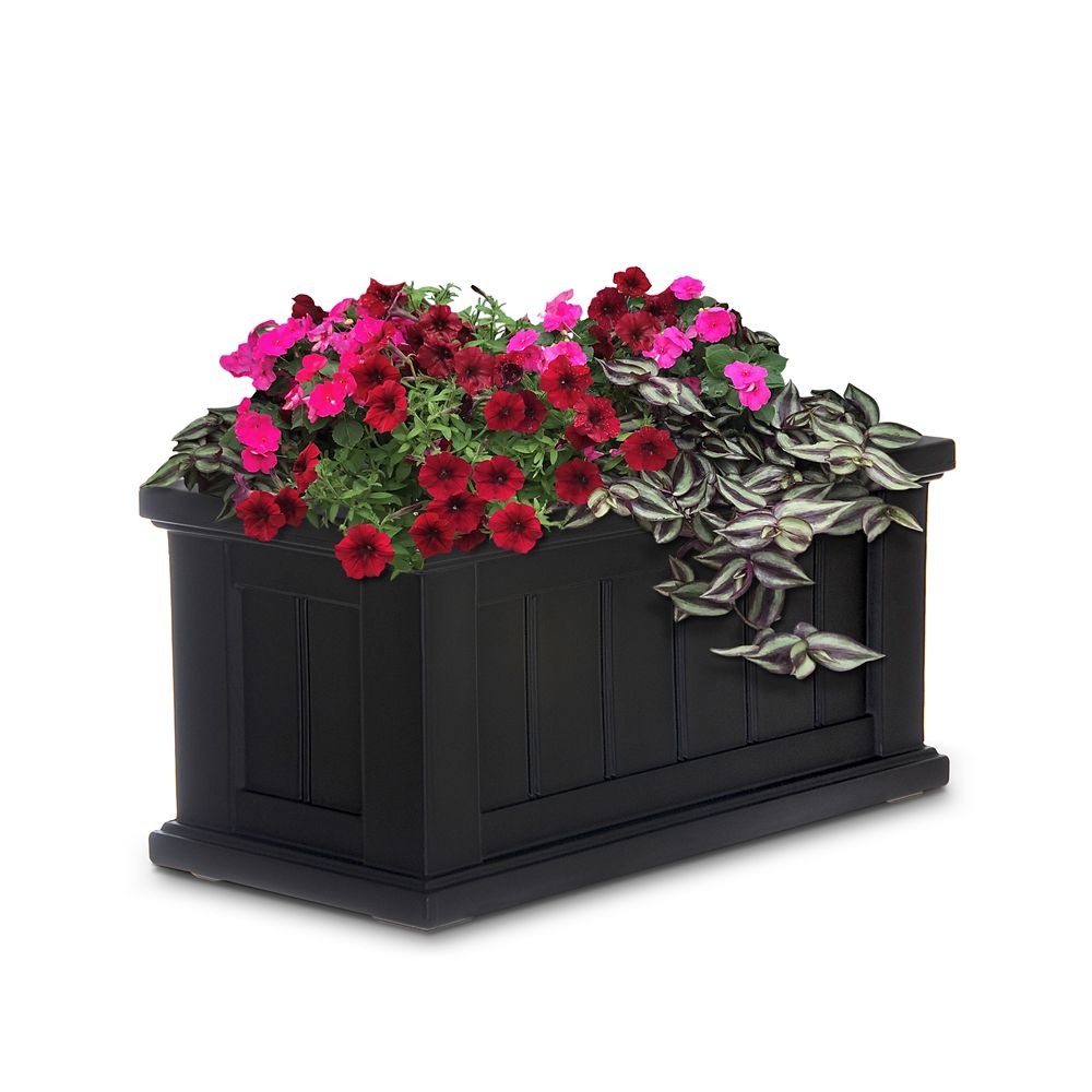 Mayne Cape Cod 24-inch X 11-inch Patio Planter In Black | The Home ...