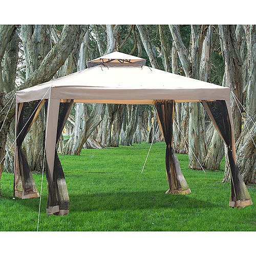 Seretti 10 ft. x 10 ft. Soft Top Gazebo with Vented Canopy