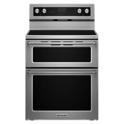 6.7 cu. ft. Double Oven Electric Range with Self-Cleaning Convection Oven in Stainless Steel